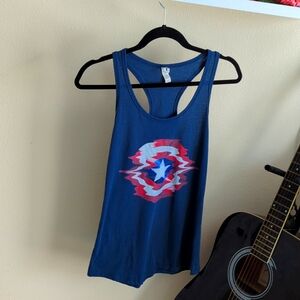 Navy blue Captain America tank top